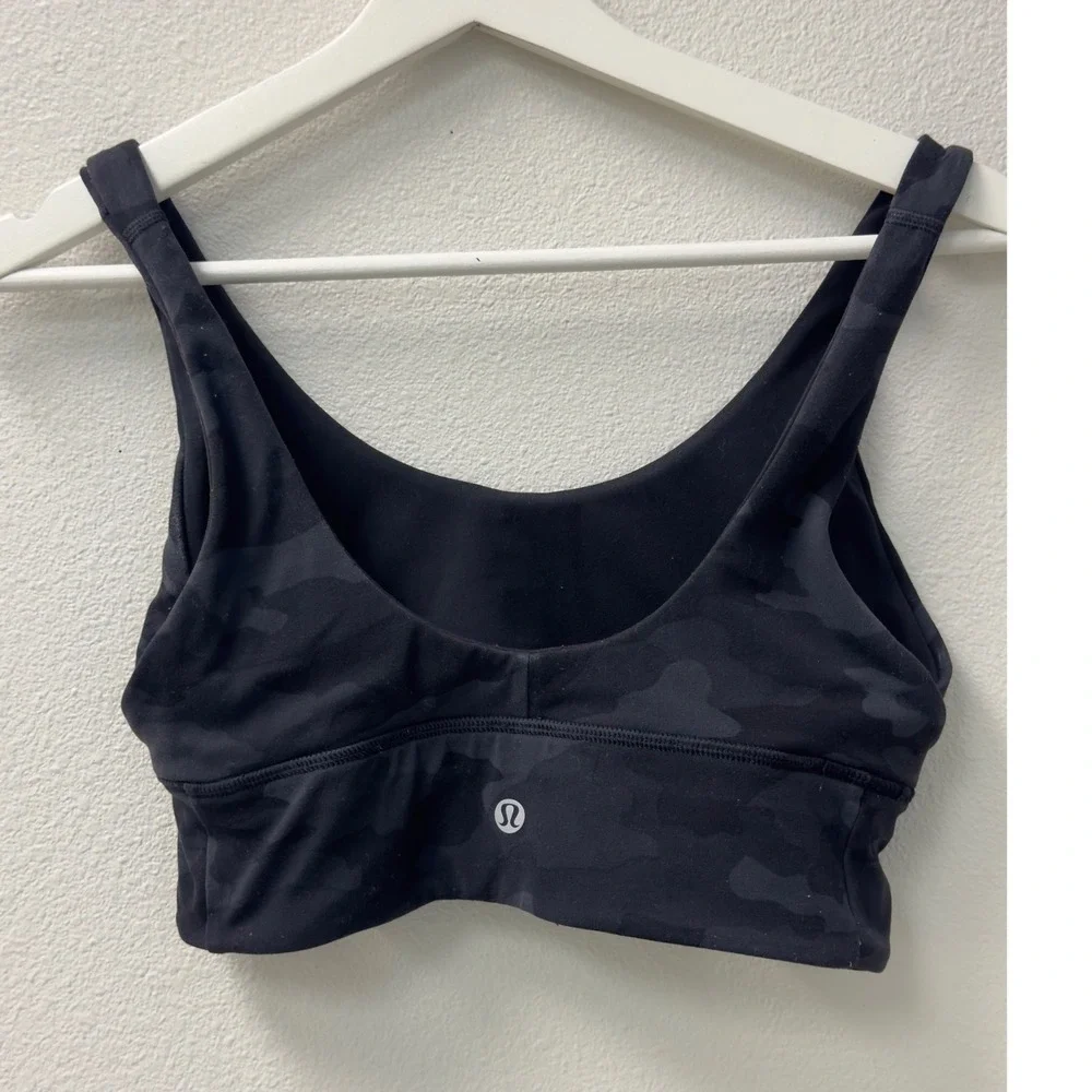 Lululemon Align Reversible Bra 8 Black Camo Nulu Yoga Sport Yoga Athleisure
